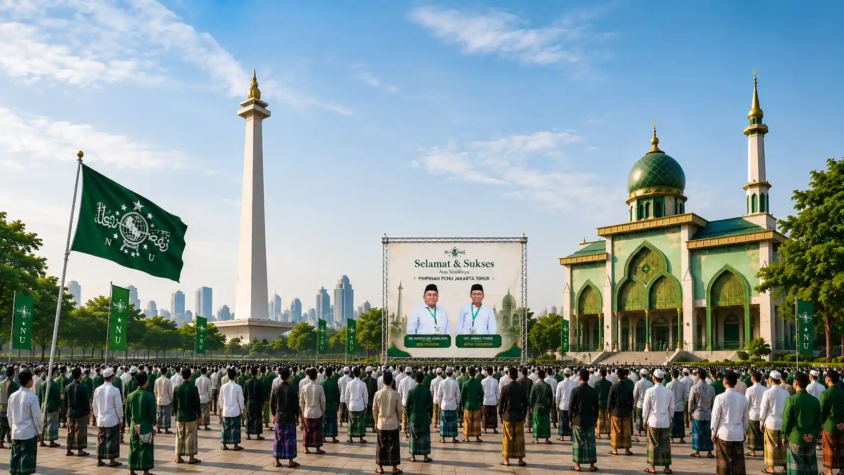 Kebersamaan pengurus dan warga PCNU Pengurus Cabang Kabupaten Malang
